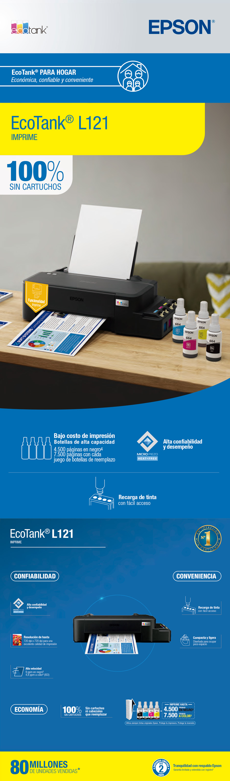 Epson Impresora Tinta Continua EcoTank L121