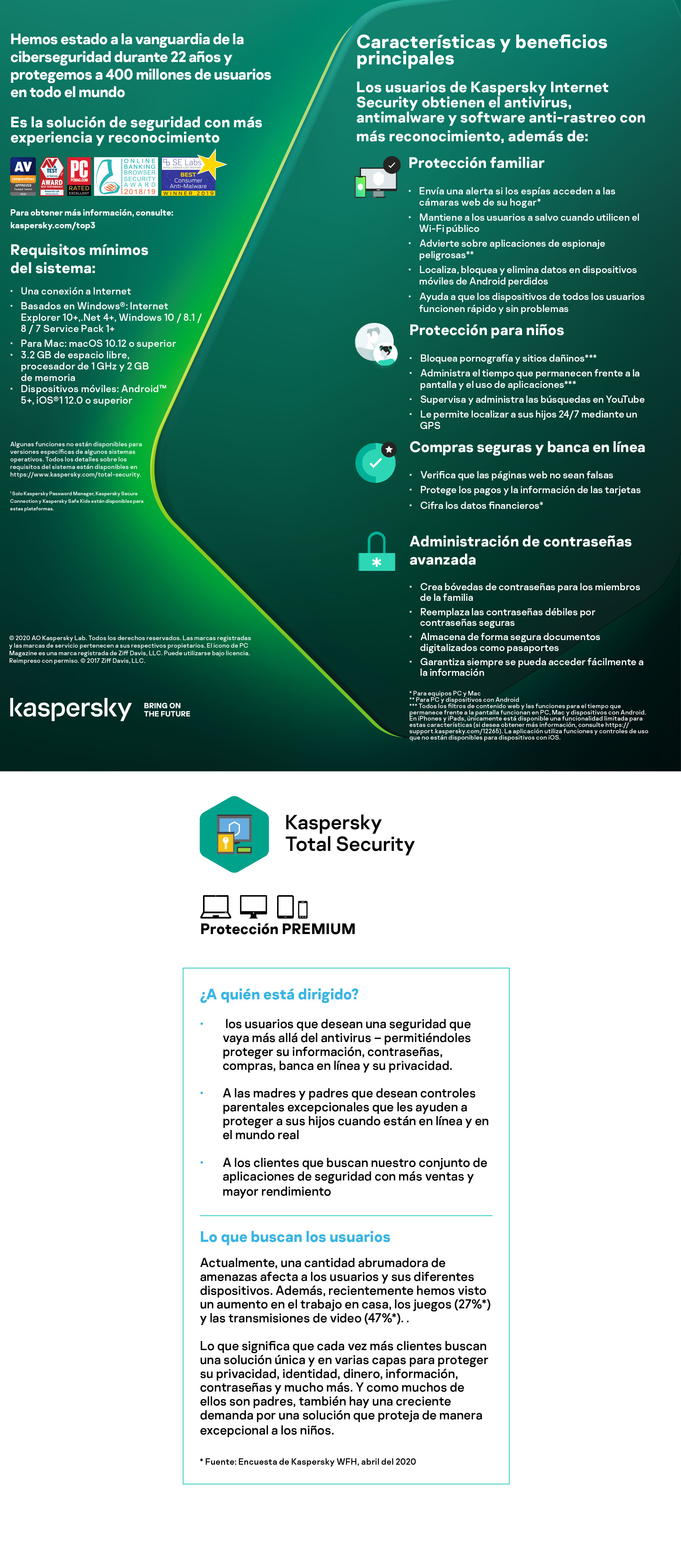 Kaspersky Total Security 3 Dispositivos 1 Ano Pc Factory