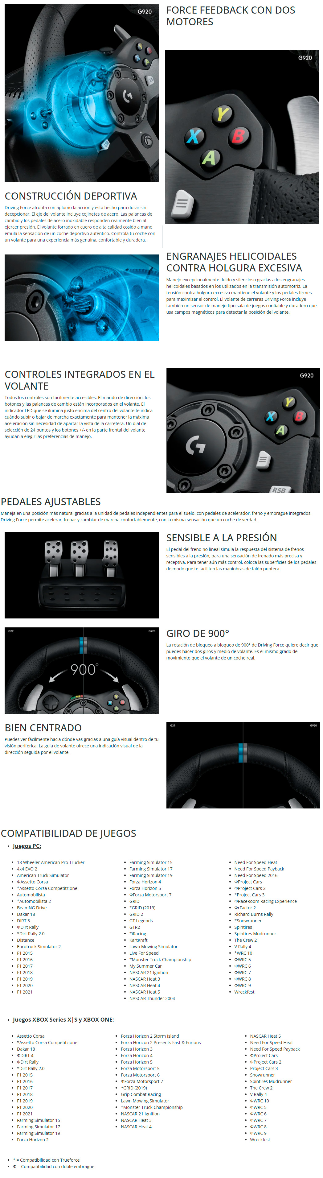 Logitech presenta los nuevos volantes G920 compatibles con PC
